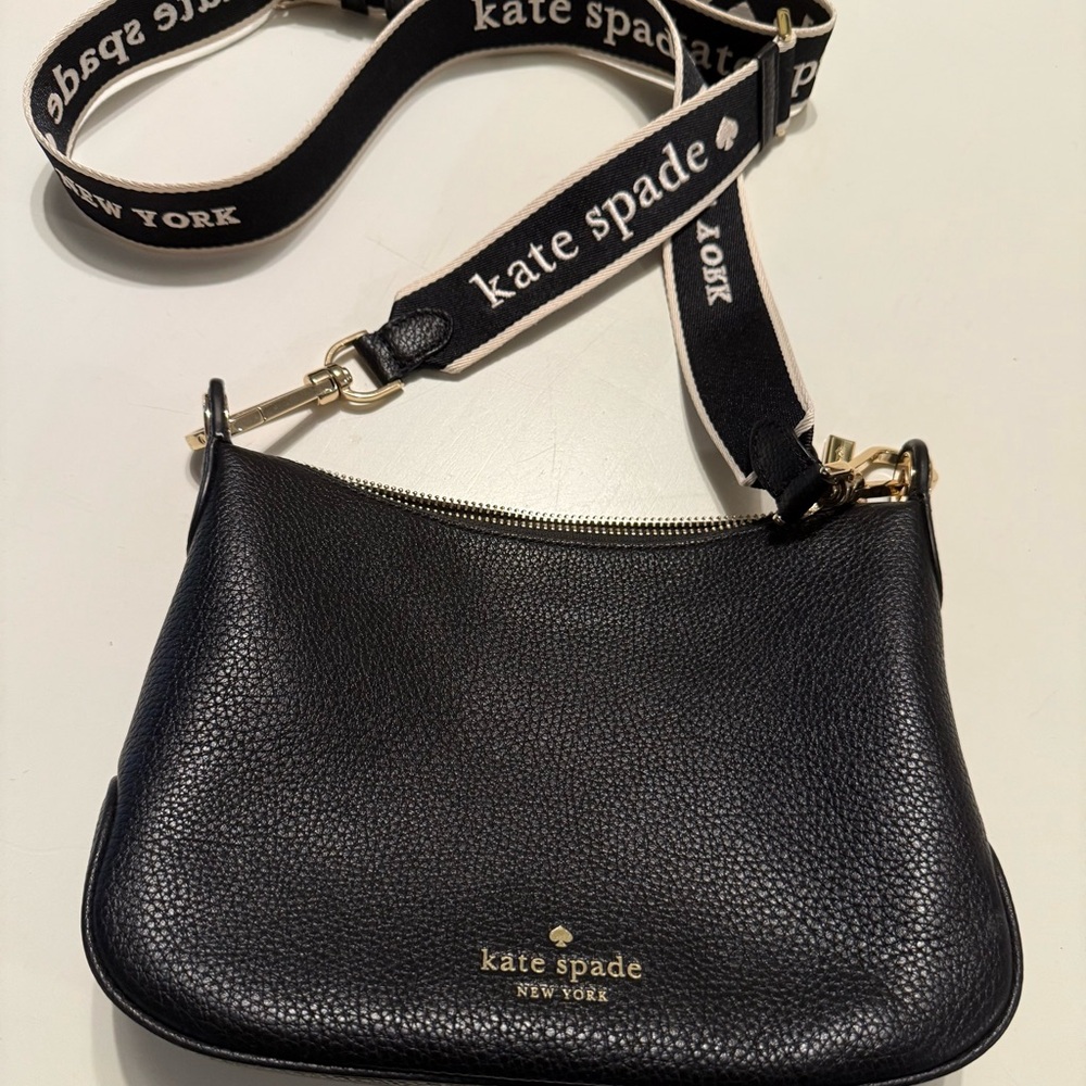 Kate Spade Black Pebbled Leather Crossbody Bag
